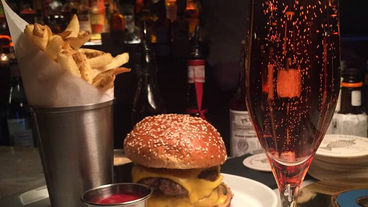 Downstairs Burger at Maple & Ash