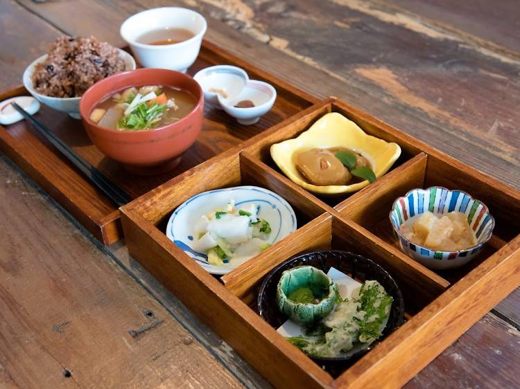 Eat an organic bento lunch...