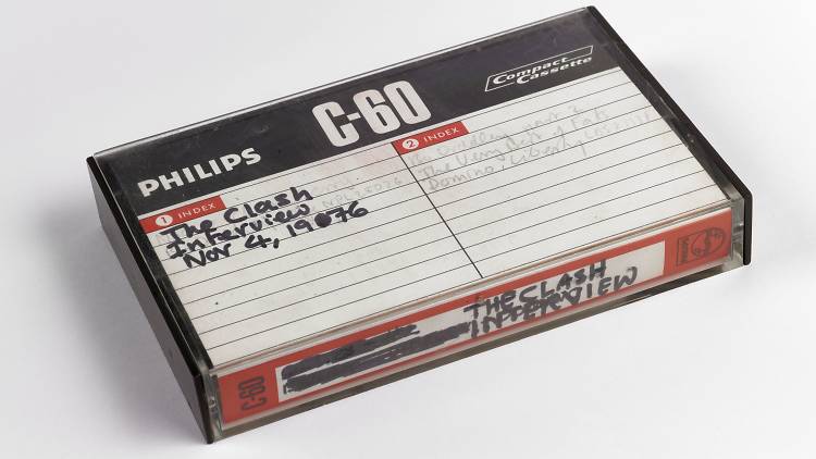 Original tape cassette of the Clash’s first interview for New Musical Express 4 November 1976