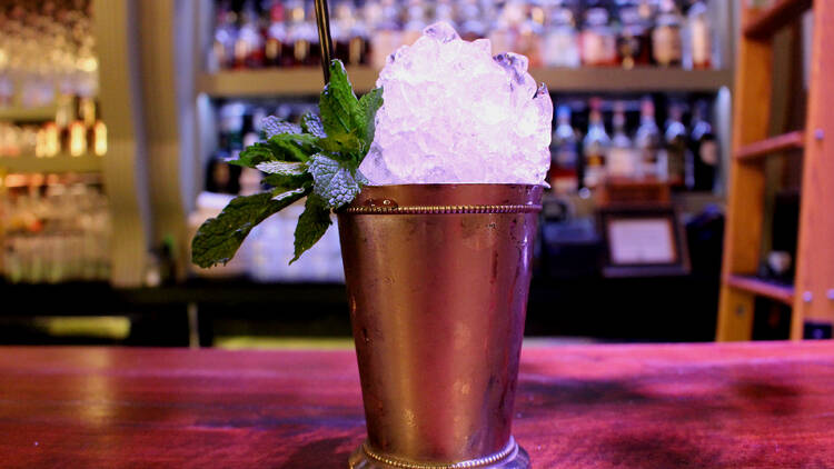 Mint julep at the Flatiron Room