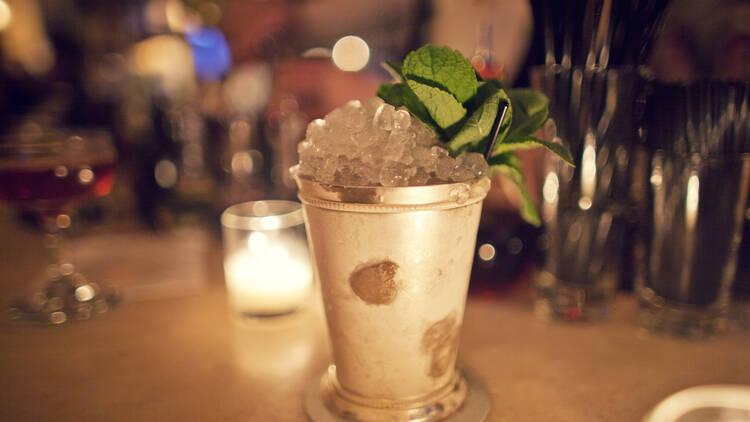 Mint julep at Maison Premiere