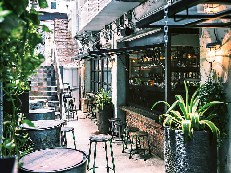 Brickhouse Restaurant alleyway in Hong Kong