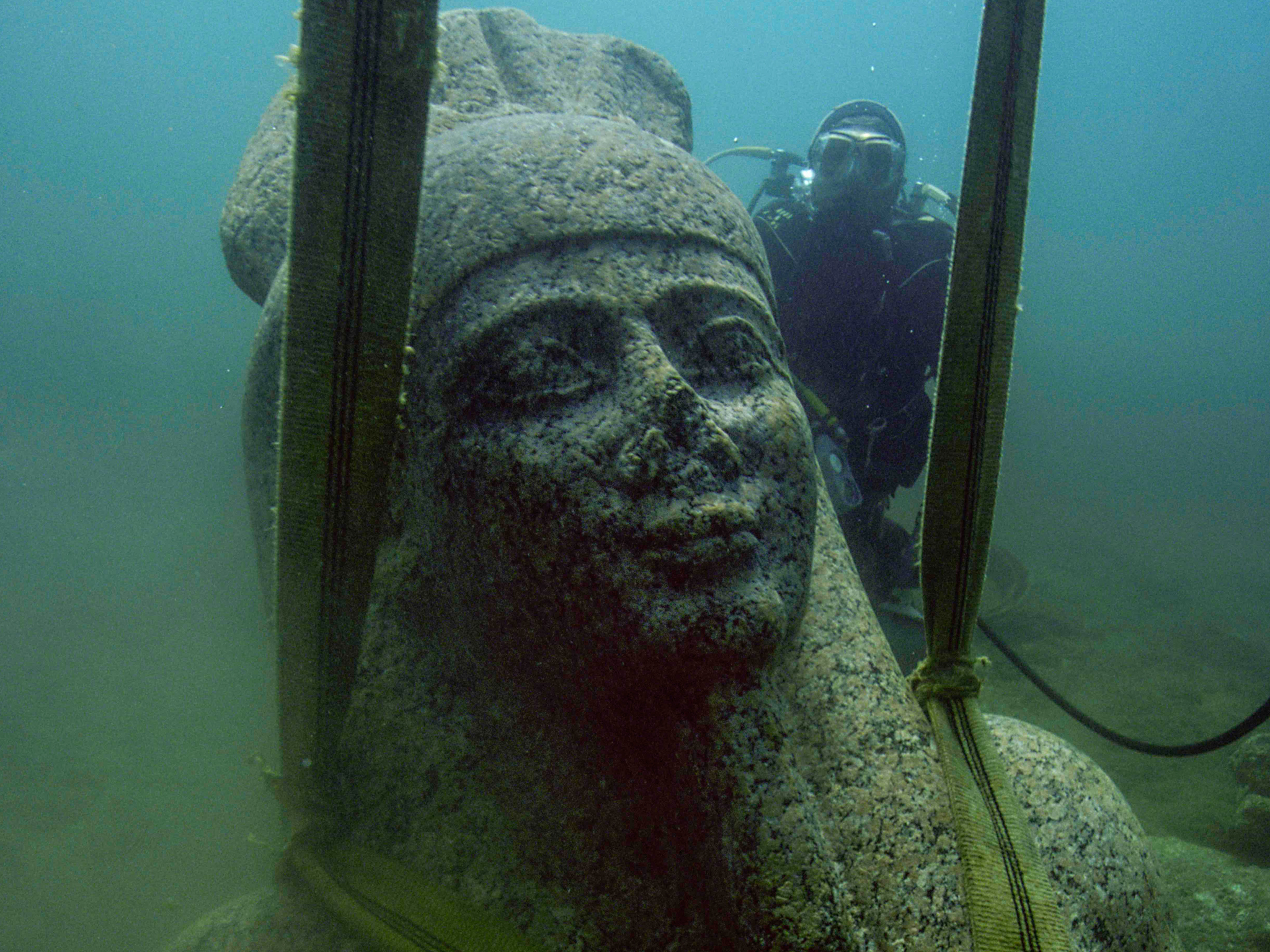 In pictures: how a huge Ancient Egyptian statue got from the bottom of the  sea to the British Museum