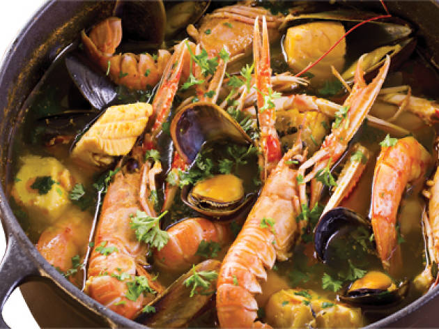 Bouillabaisse Bouillabaisse in a pot