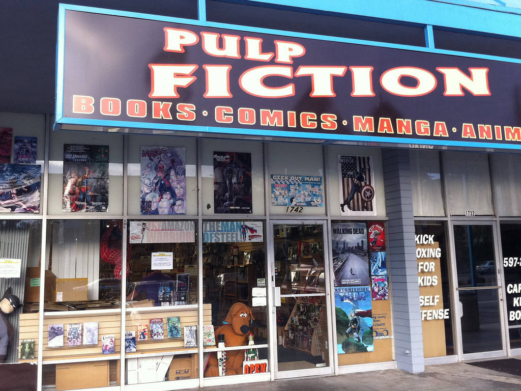 Comic book store guide for graphic novels and superhero sagas