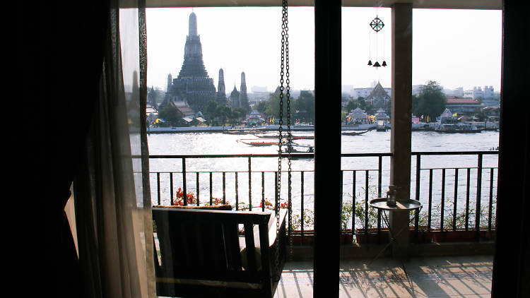 Wat Arun view from a balcony