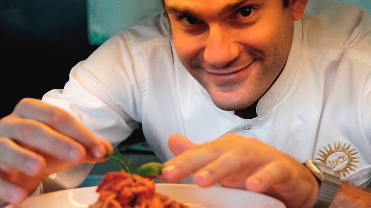 Chef preparing his dish