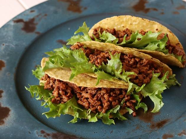 Tacos Minced meat tacos on a plate