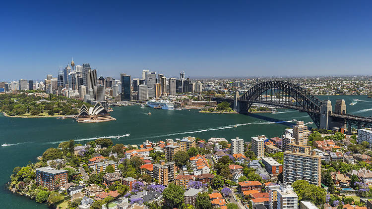 Aerial view of Sydney Harbour