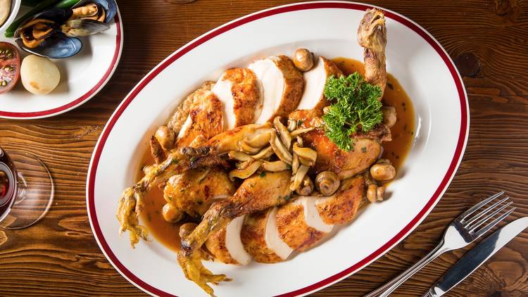 Chicken fricassee at Hubert