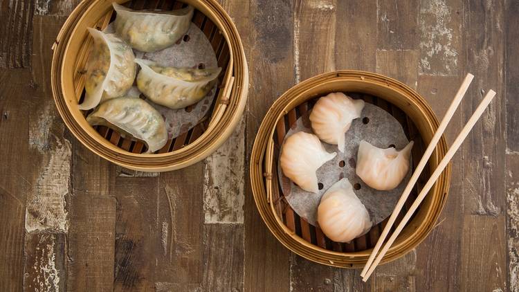 Prawn Dumplings at Hong Kong Diner at Spice Alley