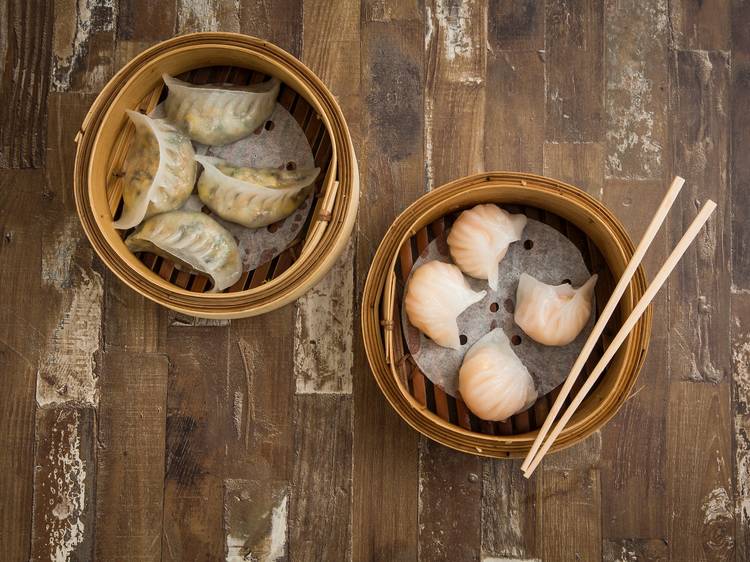 Vegetarian dumplings at Hong Kong Diner, $8