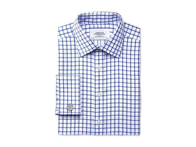Charles Tyrwhitt no-iron checked blue button-down; Birthday gift ideas for your husband Charles Tyrwhitt no-iron checked blue button-down