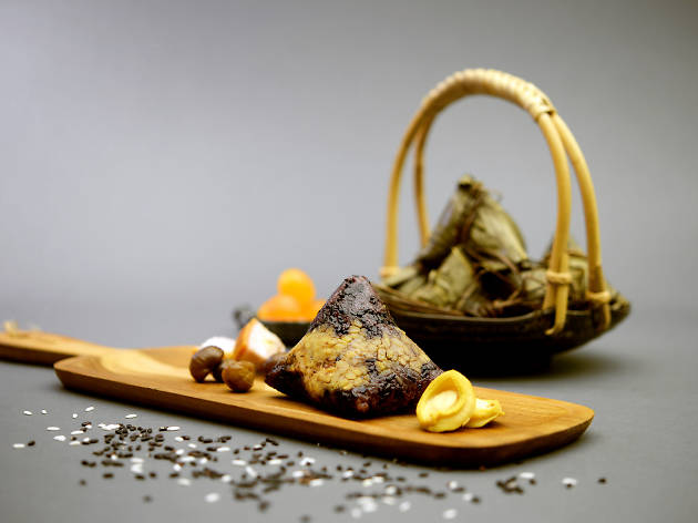 Black rice and abalone dumpling from Crystal Jade Black rice and abalone dumpling from Crystal Jade