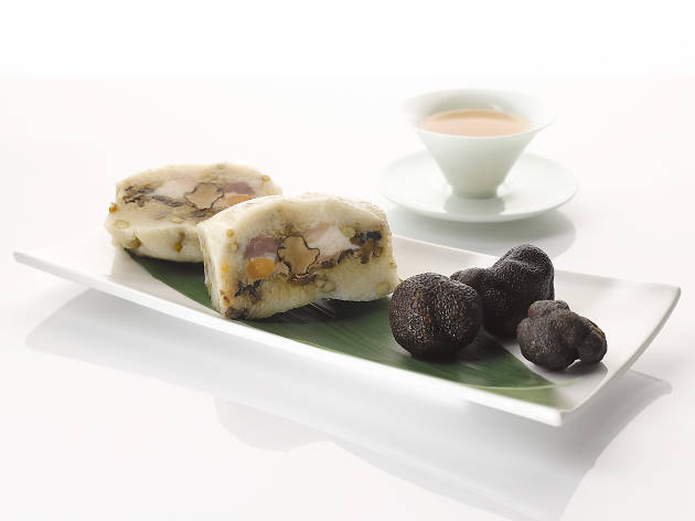 Truffle and foie gras dumpling from Xin Cuisine Chinese Restaurant Truffle and foie gras dumpling from Xin Cuisine Chinese Restaurant