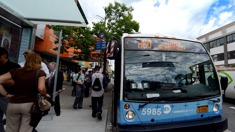 The MTA's Select Bus Service uses prepaid boarding