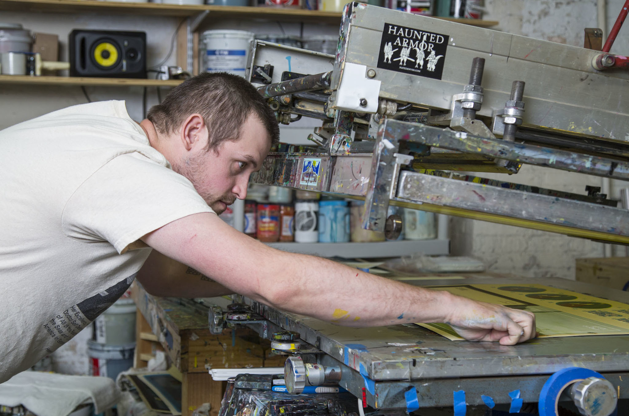 Behind the scenes at the Landland screen-printing studio