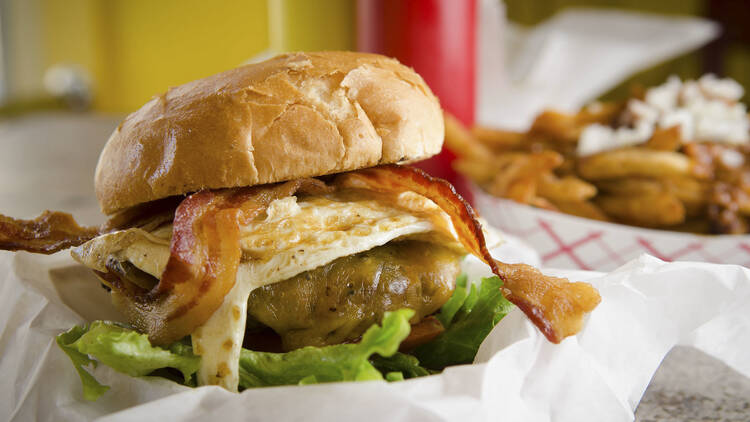 8 oz. Char Burger at Edzo’s Burger Shop