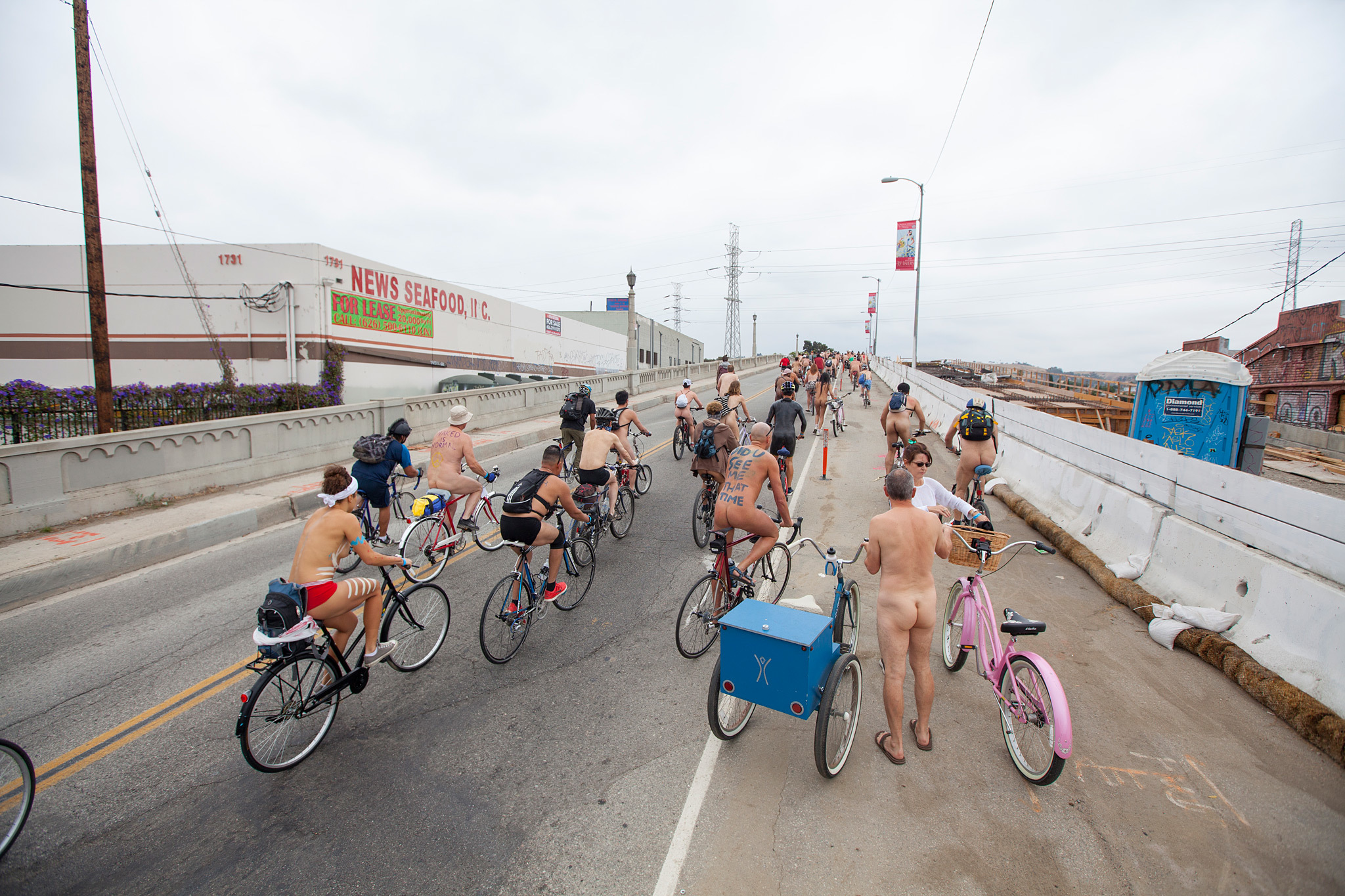 World Naked Bike Ride Los Angeles 2016.