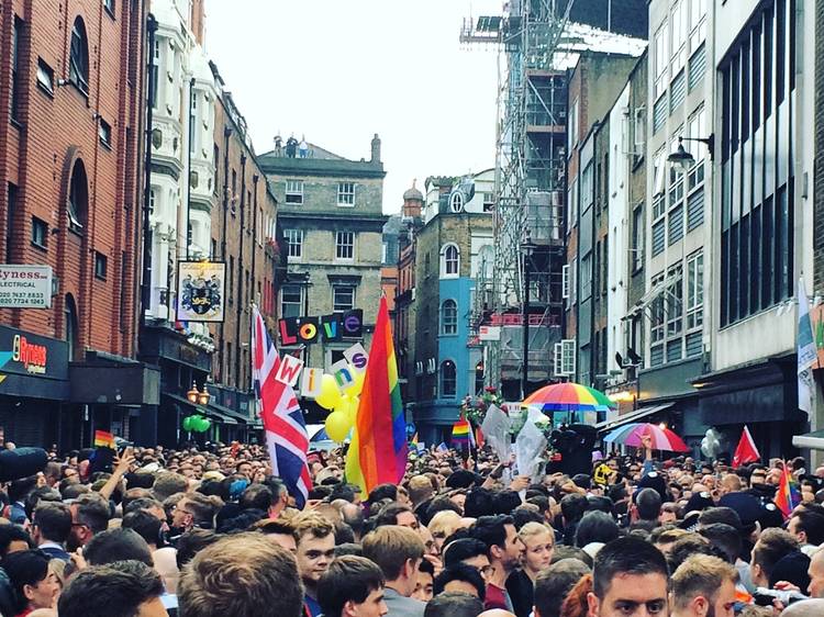 Orlando vigil in Soho