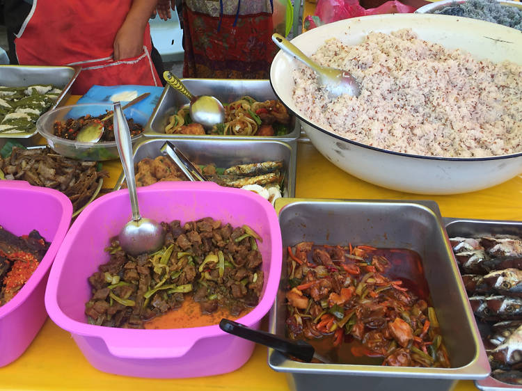 Nasi dagang and nasi kerabu