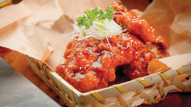 Gakuensai's Korean deep-fried chicken with honey butter