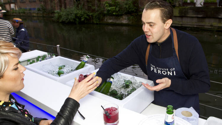 The floating negroni bar at House of Peroni