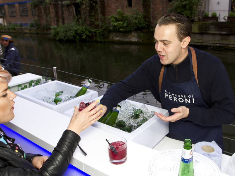 The floating negroni bar at House of Peroni