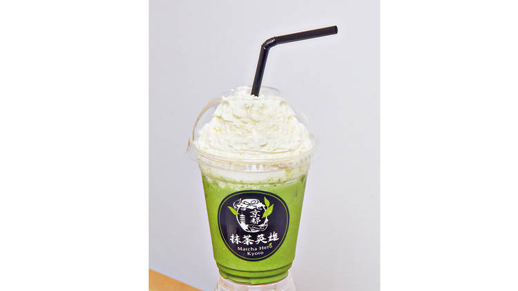 Matcha cream latte