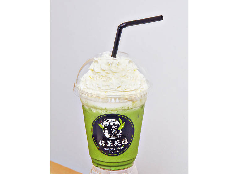 Matcha cream latte