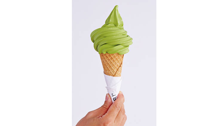 O-matcha soft ice cream