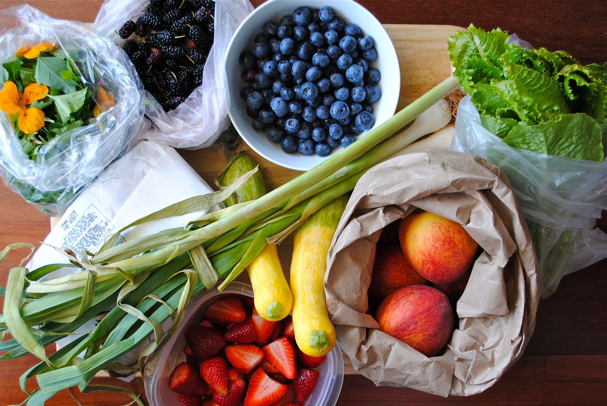 healthy food at grocery store