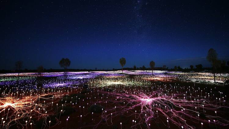 Visit Bruce Munroe’s ‘Field of Light’