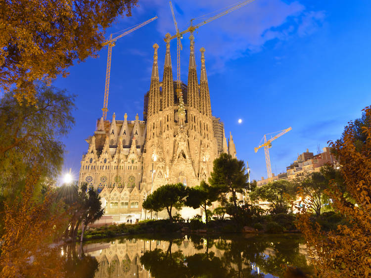 Special lighting of the Sagrada Família