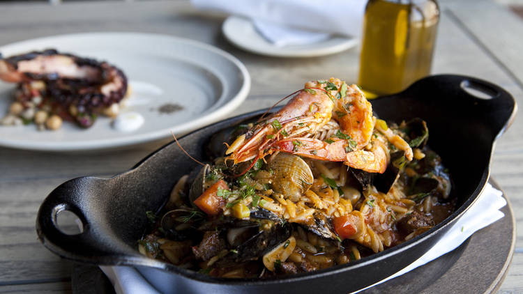 Greek Shellfish Paella at MP Taverna