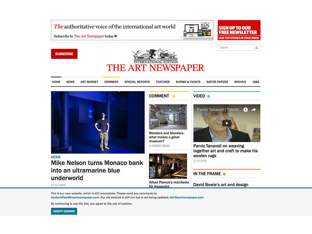 Best Art sites for Current ArtWorld News and Reviews