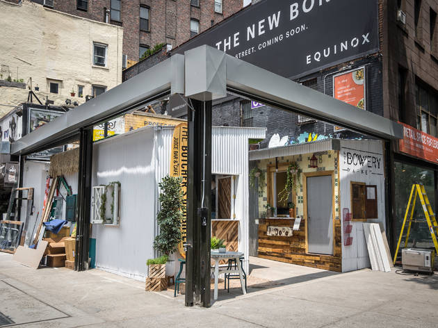 New York's first outdoor sushi bar is open on the Bowery New York's first outdoor sushi bar is open on the Bowery
