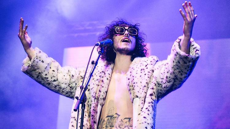 Sticky Fingers on stage at Splendour in the Grass