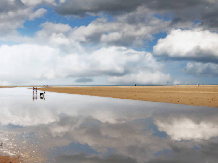 Picnic on Holkham beach in Norfolk