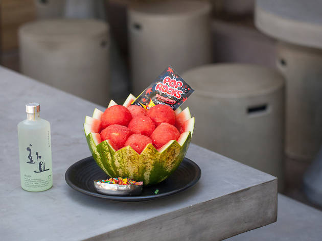 Watermelon Soju at Hanjip Watermelon Soju at Hanjip