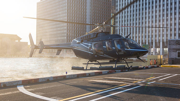 Soar over the city on a helicopter tour