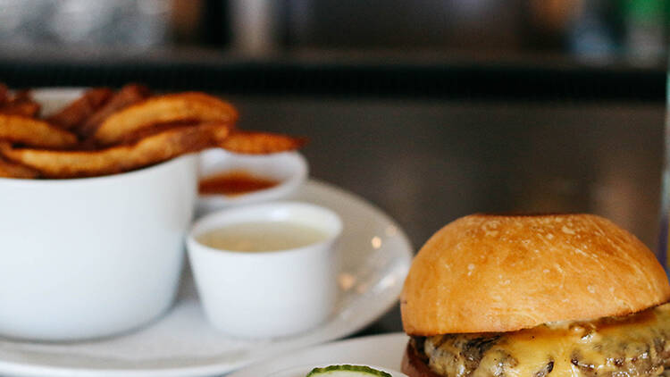 Plancha burger at Launderette