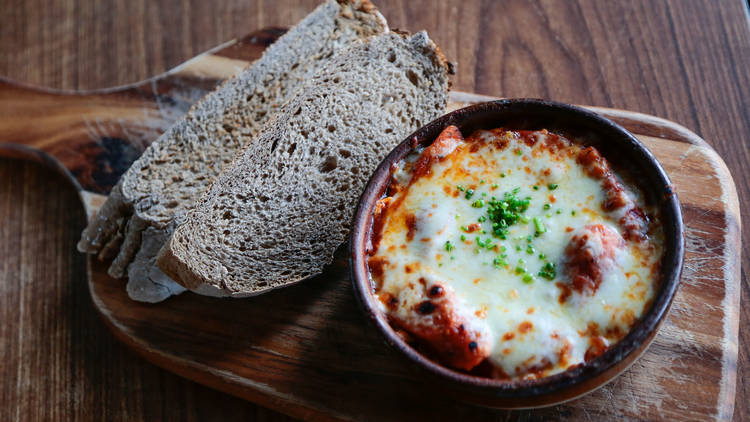 Baked eggs at The Red Beanbag