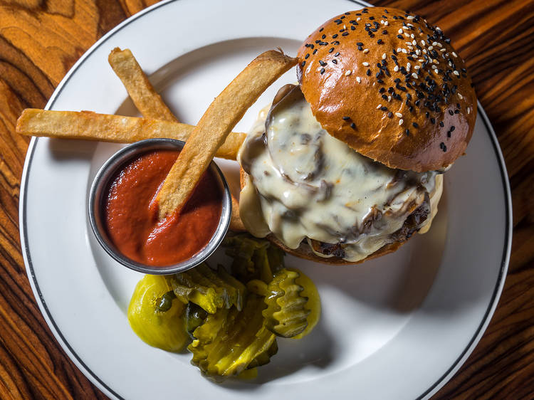 In-house burger at American cut