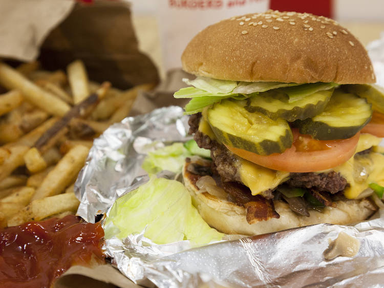 Cheeseburger at Five Guys Burgers and Fries