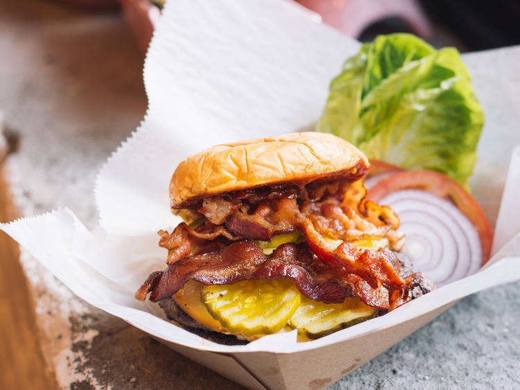 Classic burger at Genuine Roadside