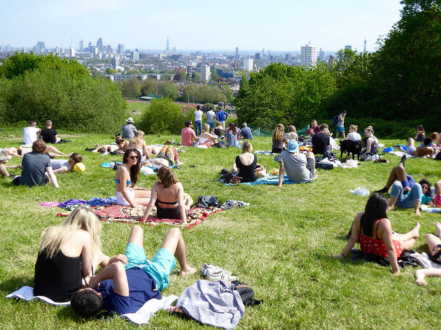 Sunbathing on Hampstead Heath