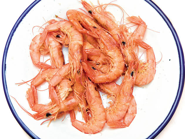 Gamba da costa com flor de sal Gamba da costa com flor de sal