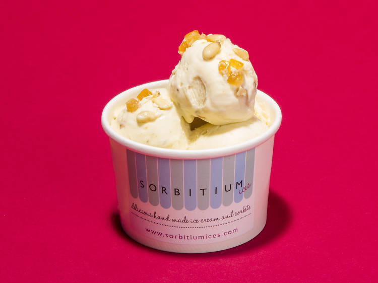 Olive oil and pine nut at Sorbitium Ices, Kerb