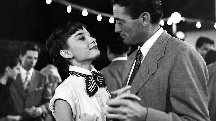 Hepburn and Peck in 1953 Hollywood classic Roman Holiday